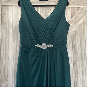 Green evening gown